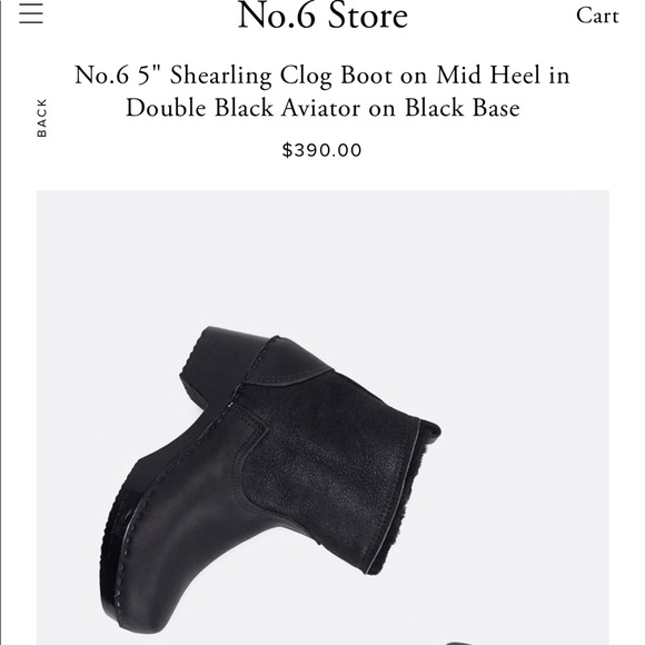 No. 6 Shoes - No 6 Black Shearling and Leather Boots NEW  38